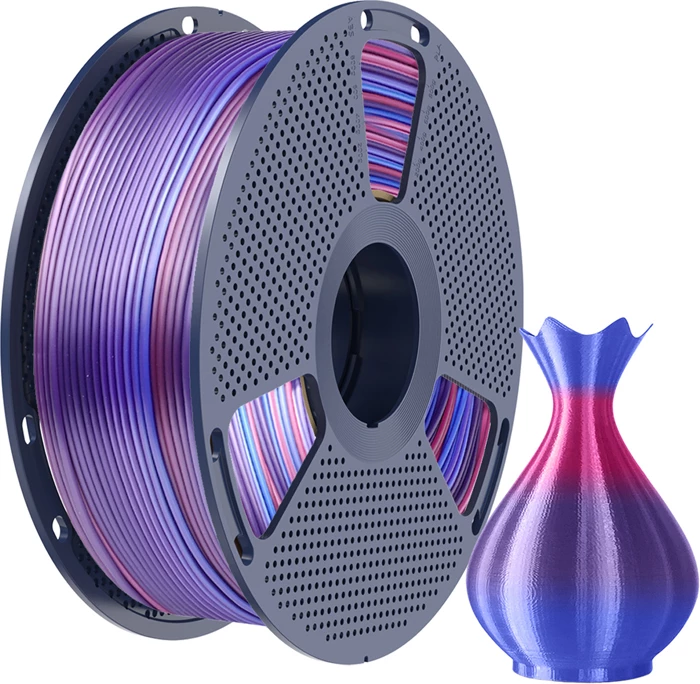 Filament për 3D printer Sunlu PLA+ Silk R 02 1.75 mm 1 kg, Rainbow 02, 1 bobinë