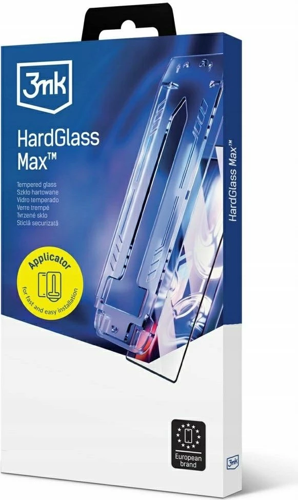 Xham i kalitur mbrojtës 3MK HardGlass Max për Apple iPhone 15/16, 9H, me aplikator, 1 copë