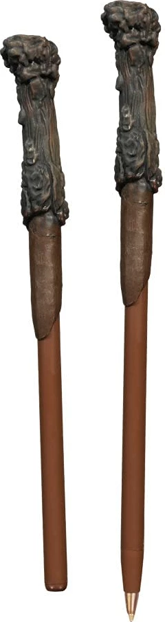 Set stilolaps shkop magjik, NOBLE COLLECTION Harry Potter Wand Pen + shënues libri, bojë blu-e zezë, kafe, 2 copë