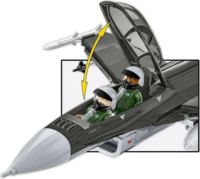 Set blloqesh ndërtimi, Cobi, COBI-5914 F-16D Fighting Falcon, shkallë 1:48, 436 pjesë, 2 figura
