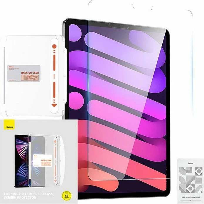 Xham i temperum mbrojtës Baseus P40012005201-00 për iPad Mini 6 8.3", transparent