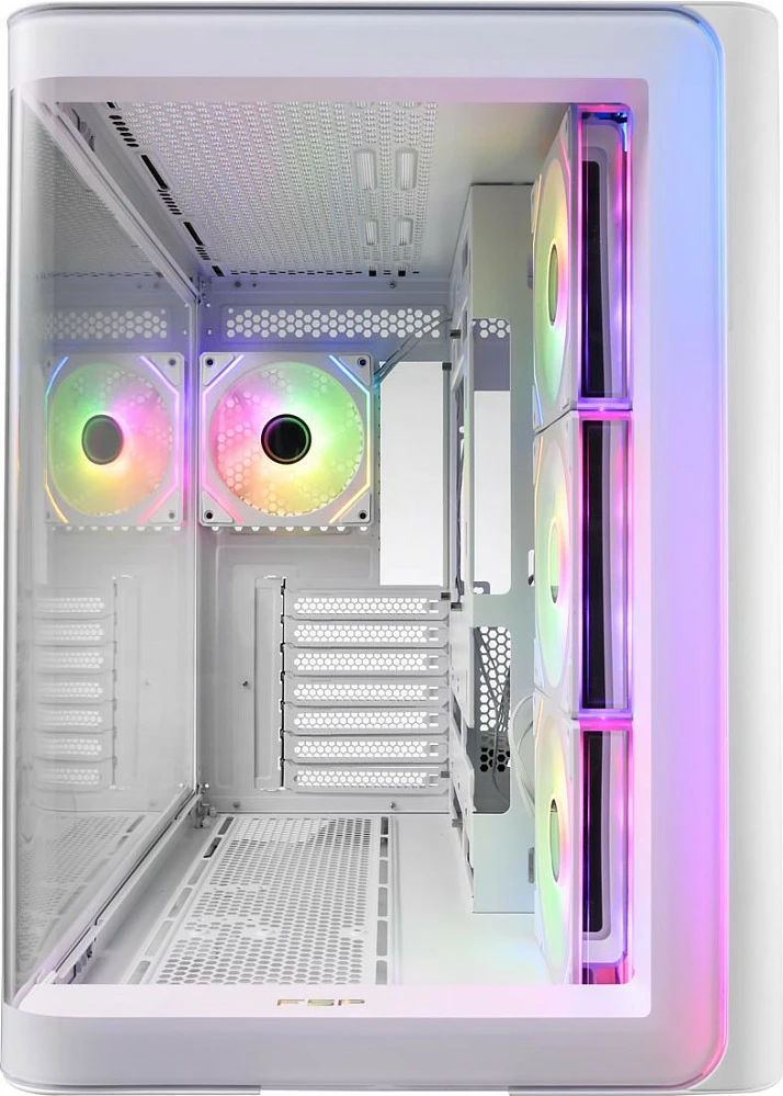 Kasë FSP M580-WA ARGB TG, midi tower, xham i temperuar, e bardhë