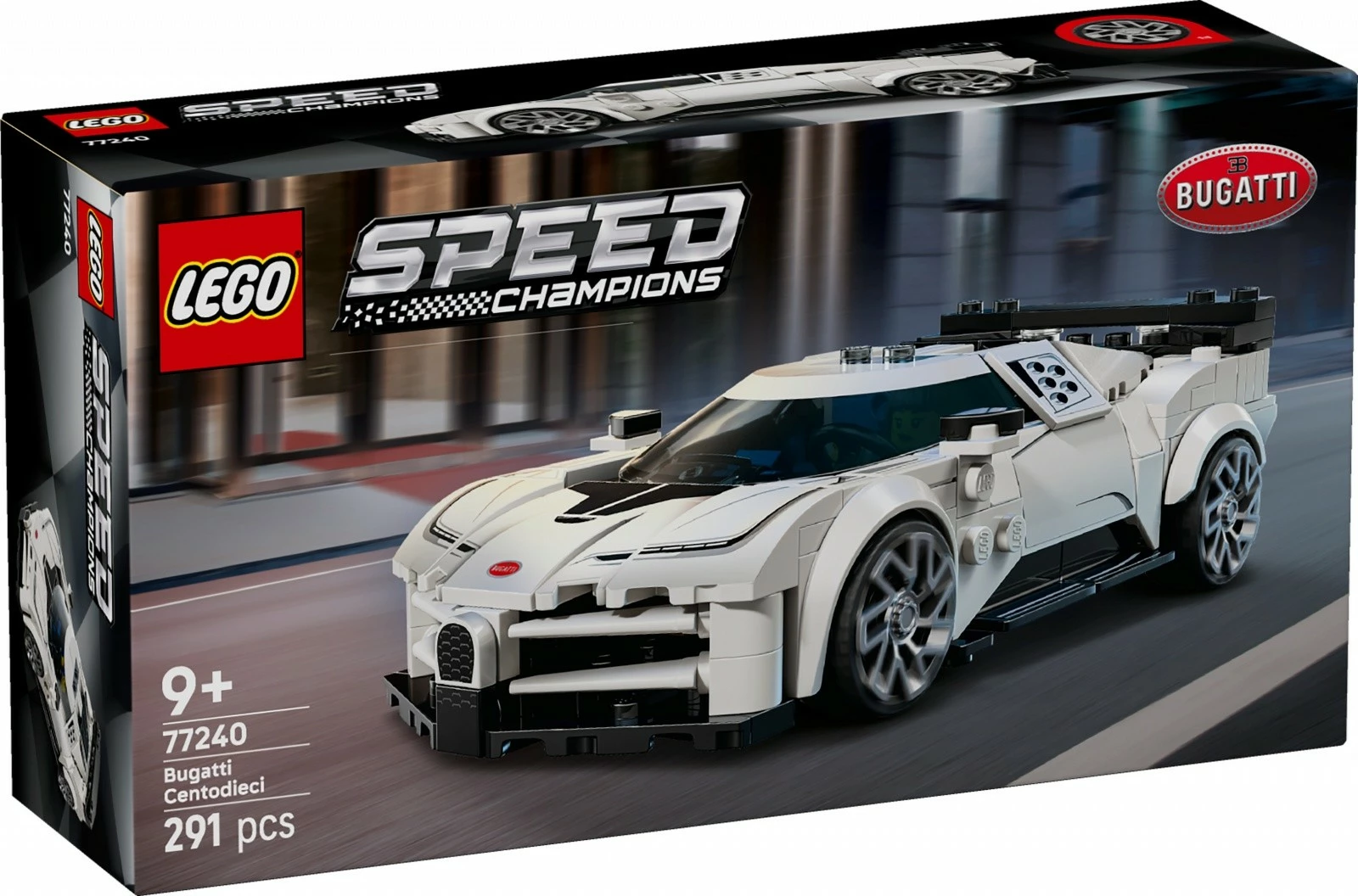 Set LEGO Speed Champions Bugatti Centodieci 77240, 291 pjesë, e bardhë