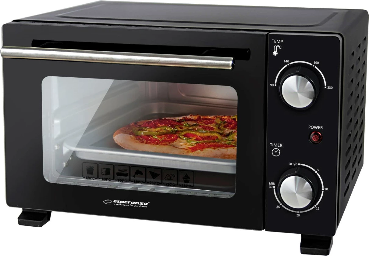 Mini furrë Esperanza EKO007N, 10L, 800W, e zezë
