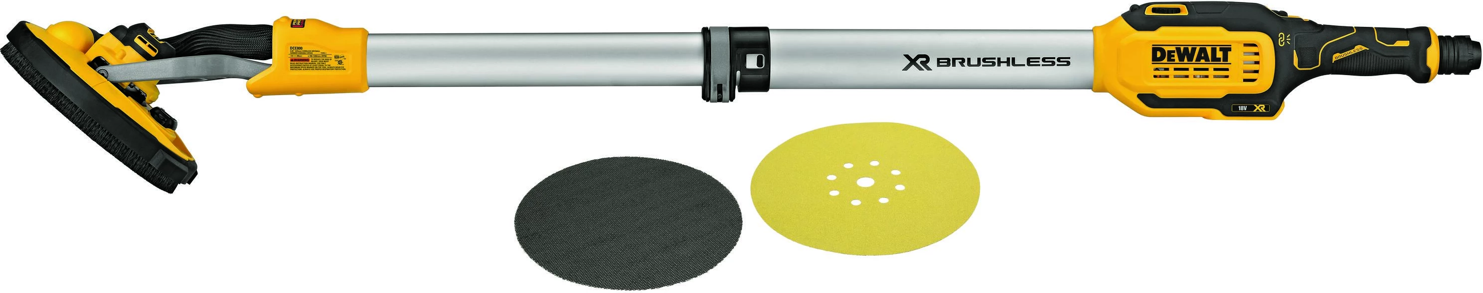 Lëmues muror rrotativ DeWalt DCE800N 18V, 225 mm, pa bateri, set me 3x letër zmerile 150G