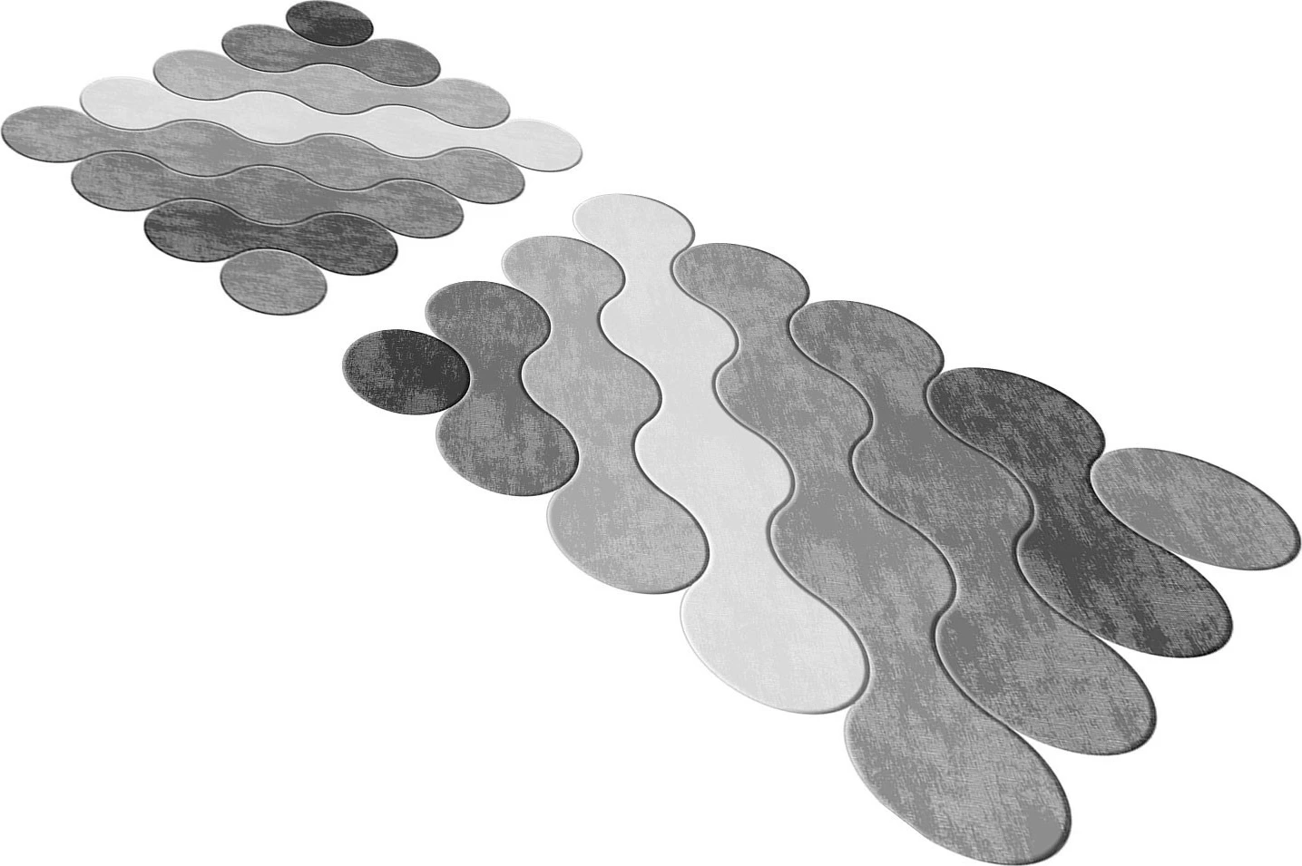 Set tapetash për banjo (2 copë), ngjyrë gri, Mijölnir, 21011715Gr