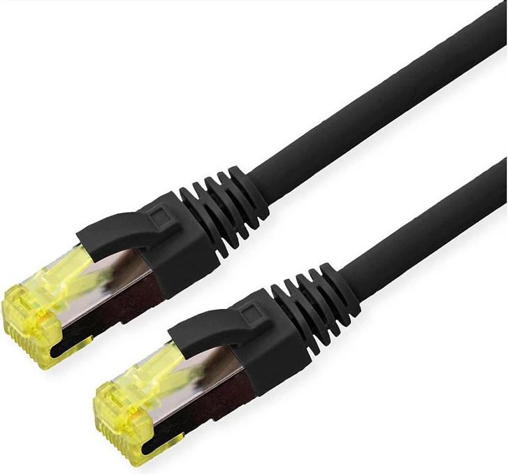 Kabllo rrjeti ROLINE Cat6a S/FTP RJ-45, 0.15 m, e zezë