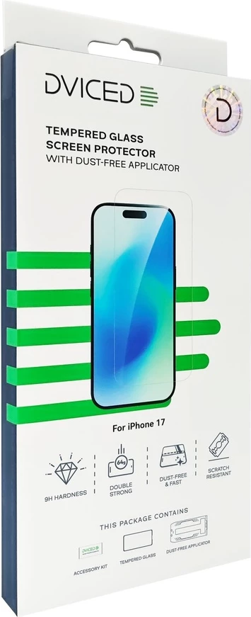 Dviced Tempered glass screen protector for iPhone 17