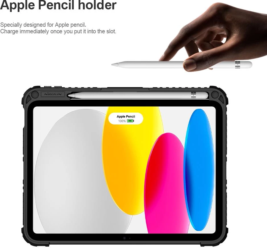 Kasë mbrojtëse me tastierë NILLKIN Bumper MPN 24003 për Apple iPad 10.9\" (2022) / 11\" (2025), Bluetooth 3.0, me touchpad, e zezë