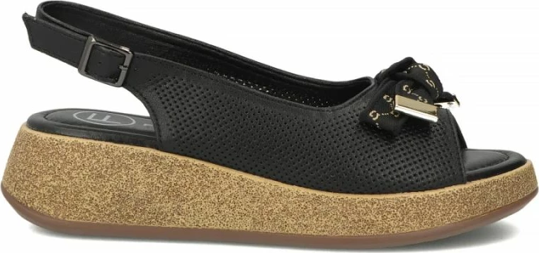 Sandale wedge për femra Filippo DS7582, të zeza [Madhësia: 39]