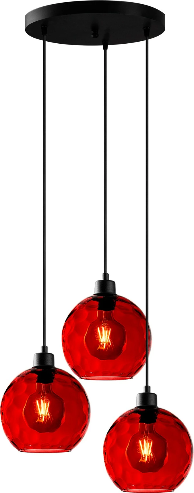 Llambë tavani Opviq Benek, metal i kuq, 44x44x120cm