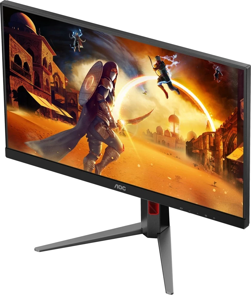 Monitor gaming AOC 27G4HA, 27", Full HD, 200Hz, LED, i zi me të kuqe