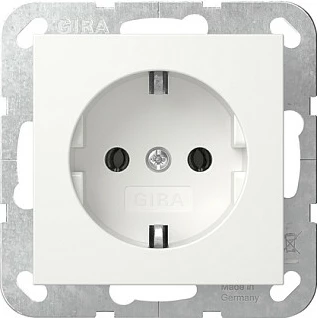 Prizë muri GIRA 418827 SCHUKO System 55, 220-250V, e bardhë