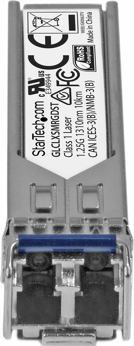 Modul SFP transceiver StarTech GLCLXSMRGDST, 1GbE 1000BASE-LX, Single Mode, LC, 10km, 1310nm, Argjend
