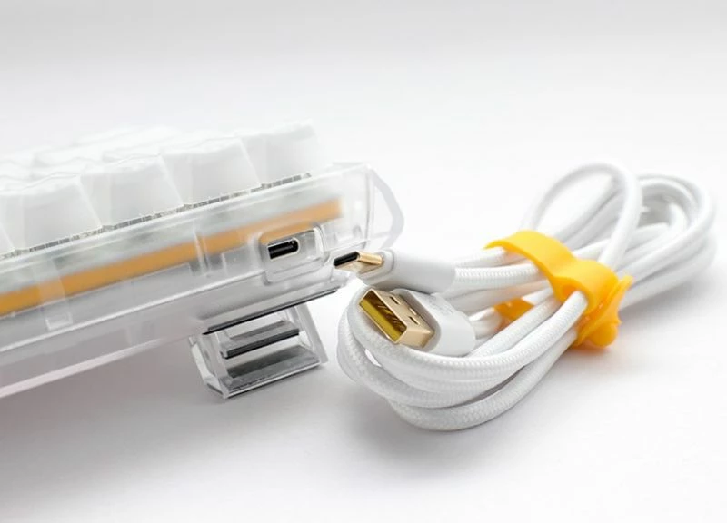 Tastierë gaming Ducky One 3 Aura White Mini, e bardhë