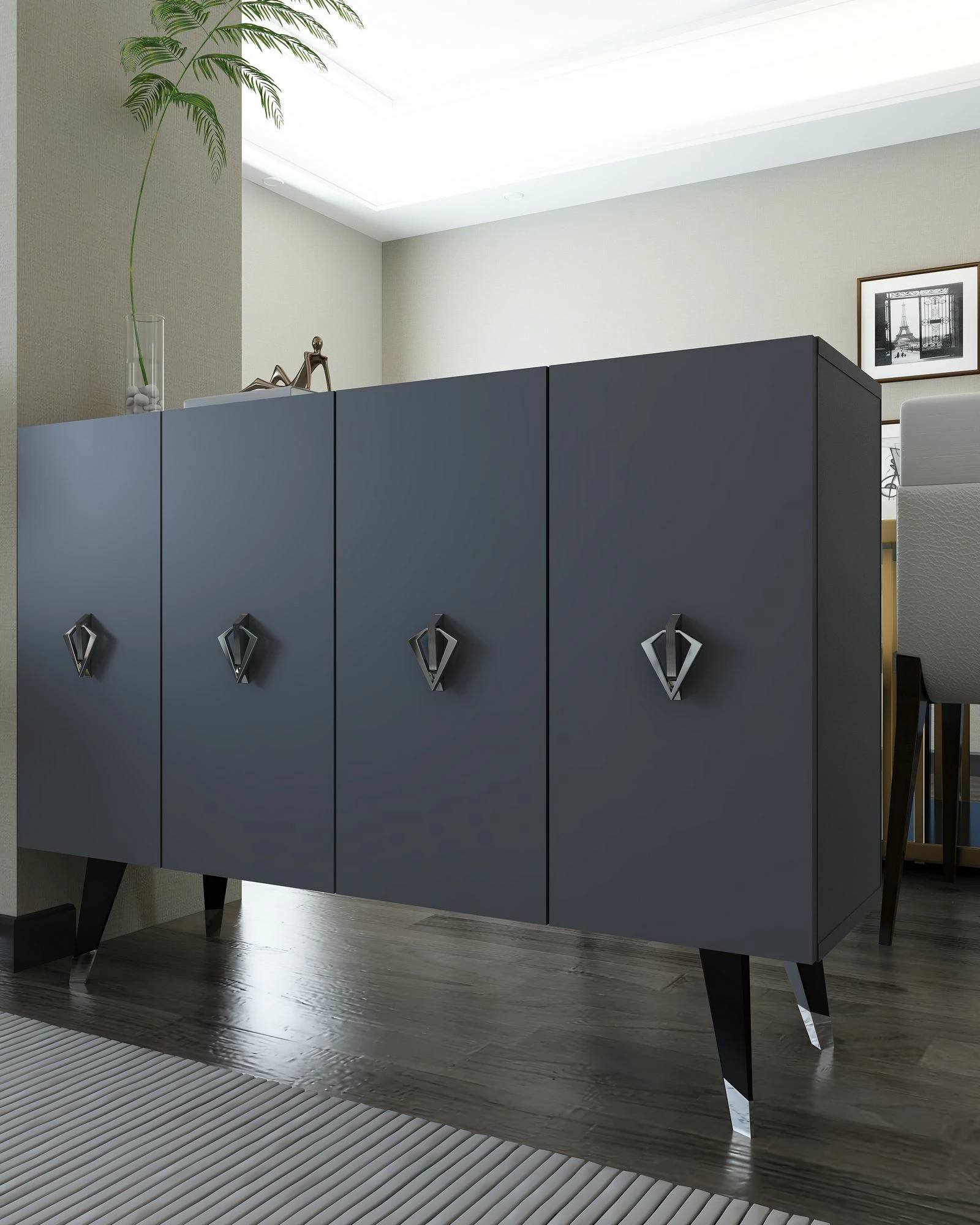 Konsol Skye Decor, anthracite, silver, 8163KM-32