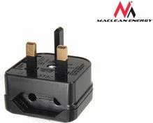 Adapter udhëtimi Maclean MCE154, soket universal (Type A/C/L) në prizë UK (Type G), 250 V, i zi