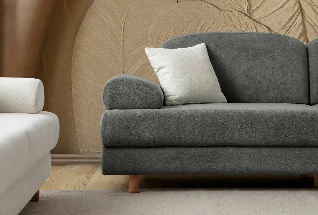 Divan-krevat treshe, ngjyrë antracit, Atelier del Sofa, Aries