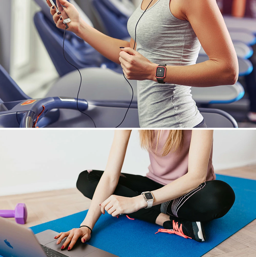 Rrip me kasë mbrojtëse për Apple Watch Hurtel, 41/40/38mm, Transparent