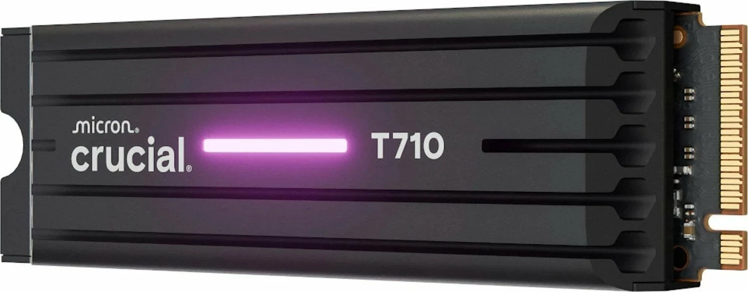 SSD NVMe Crucial T710 CT4000T710SSD5 4TB M.2 2280 PCIe Gen5 x4 me heatsink