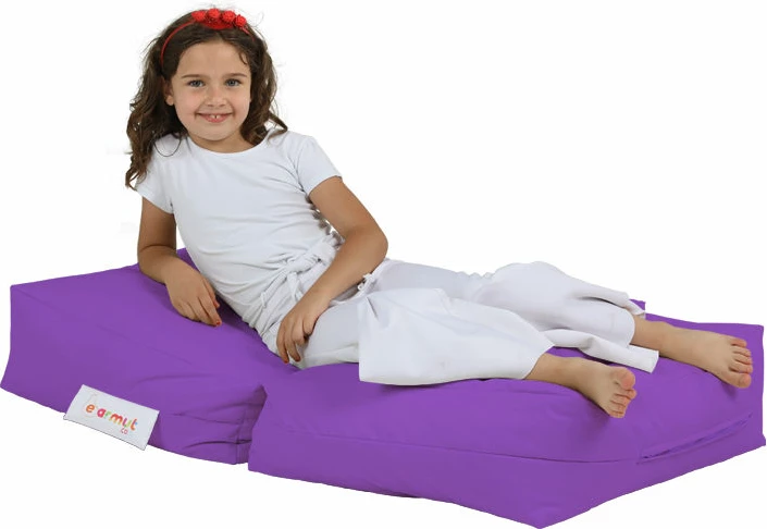 Set karrige dhe pouffe për fëmijë, ngjyrë vjollcë, për kopsht