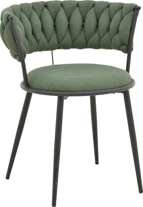 Set 2 ulëse Alkia I, stof chaki, këmbë metalike të zeza, 57x58.5x72cm