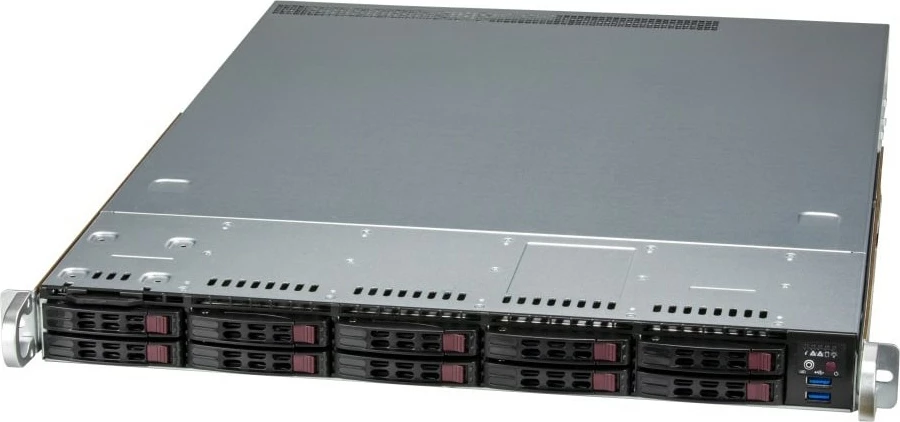 Server Super Micro 1U, 10x2.5" hot-swap, 2x860W, i zi