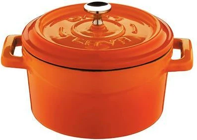 kaserolë mini prej gize LAVA 10cm 350ml emajl portokalli