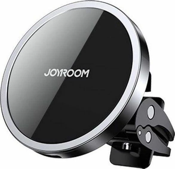 Mbajtës magnetik për celular Joyroom JR-ZS240, MagSafe, karikim wireless 15W, për grilë ventilimi, 360°, i zi/argjend, set me kabllo Type-C