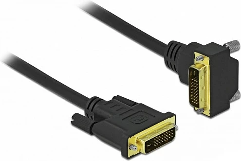 Kabllo DVI-D DeLOCK 85894, Dual Link, 2 m, e zezë