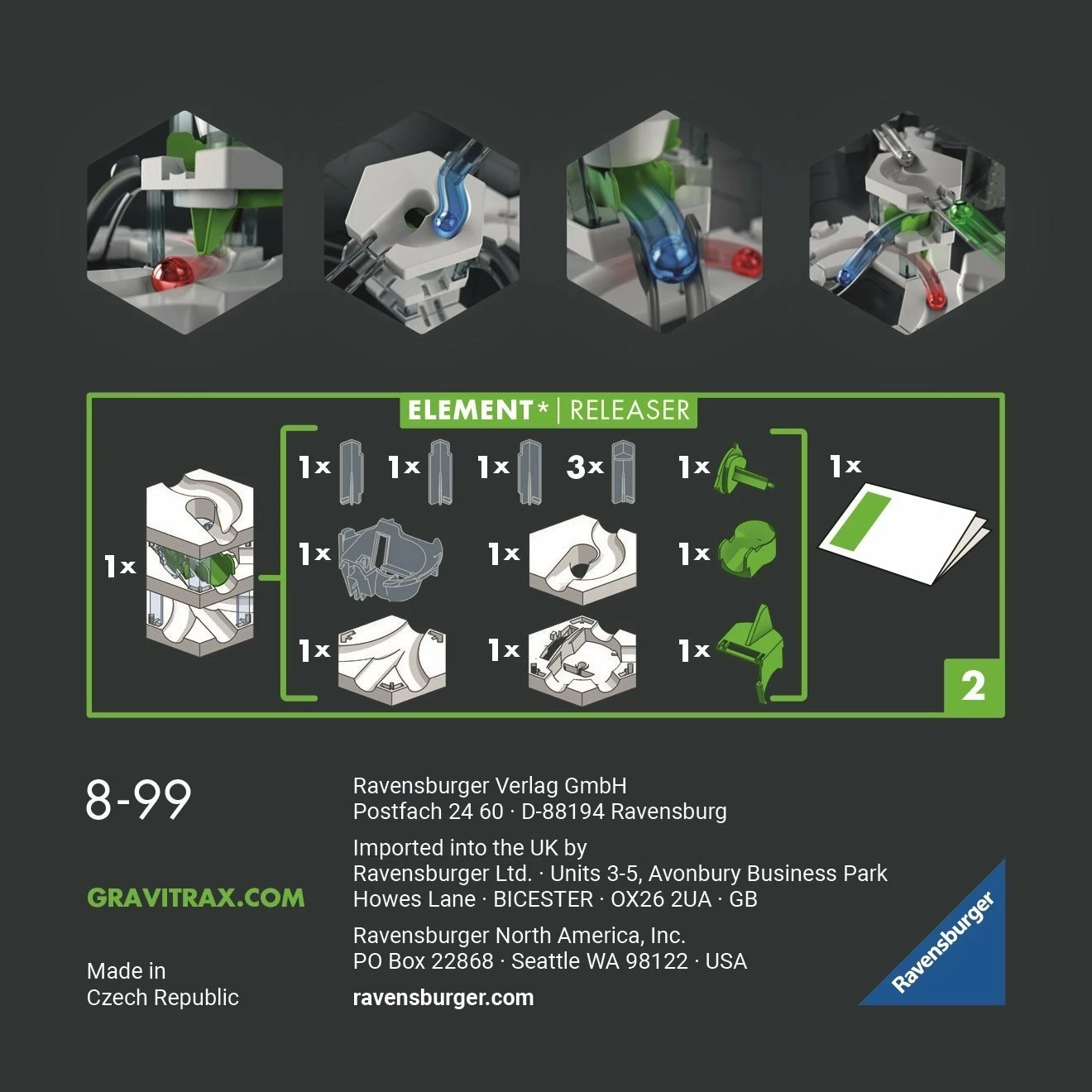 Element shtesë për pistë topash Ravensburger Gravitrax PRO Releaser 274864