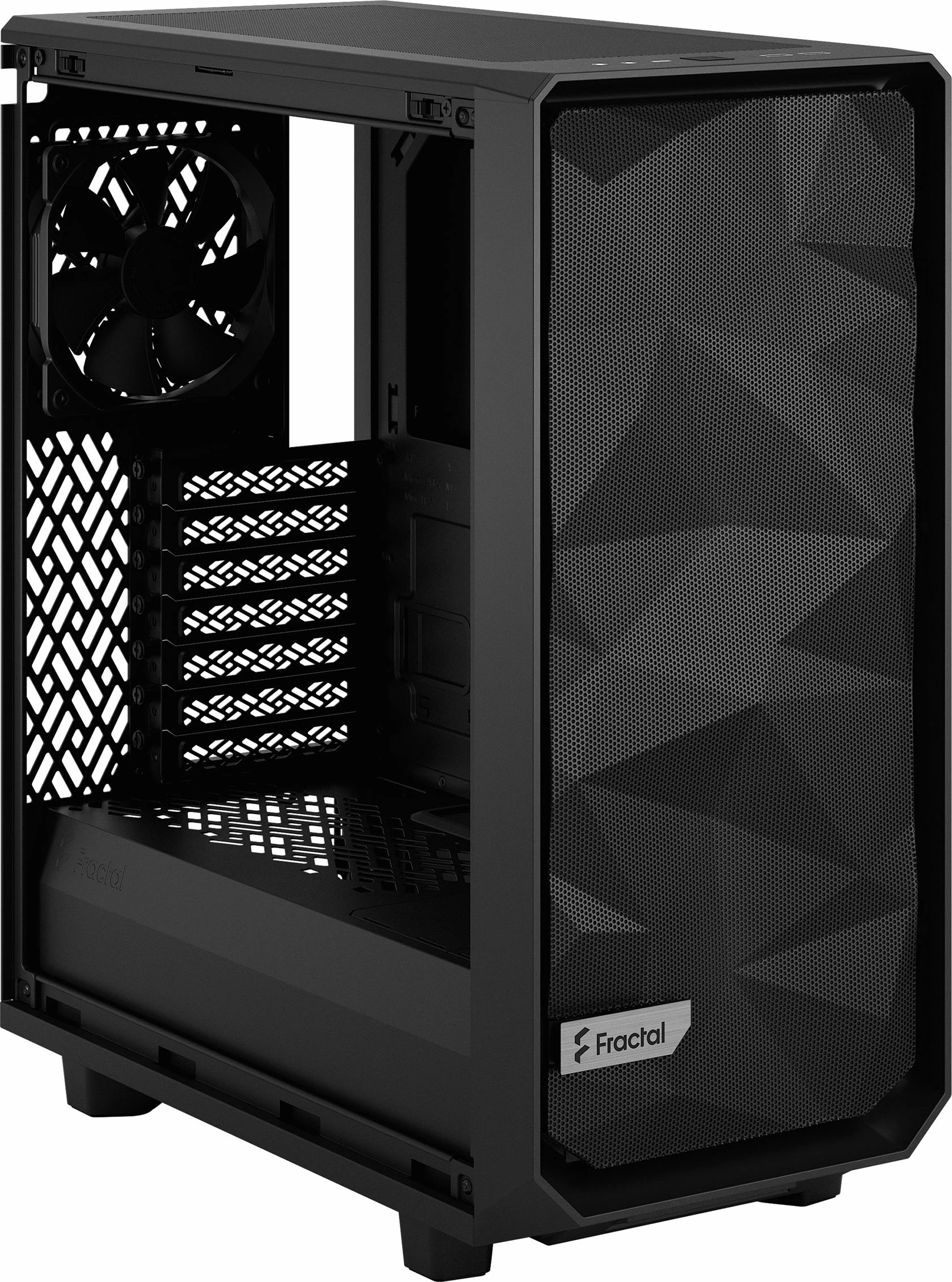 Kasë Fractal Design Meshify 2 Compact Solid FD-C-MES2C-01, Midi Tower ATX, pa dritare, e zezë