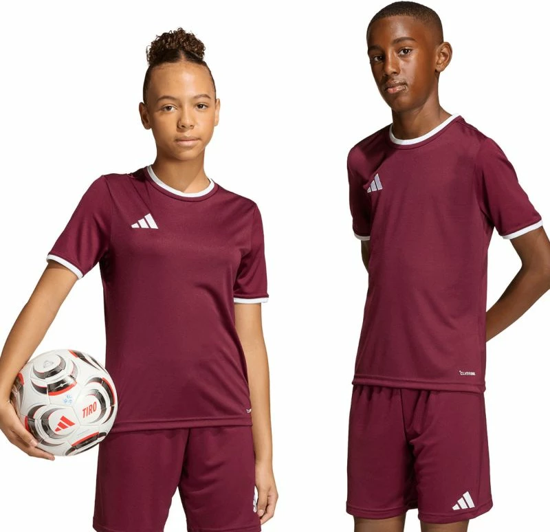 Fanellë futbolli për fëmijë adidas Entrada 26 JZ2530, burgundy