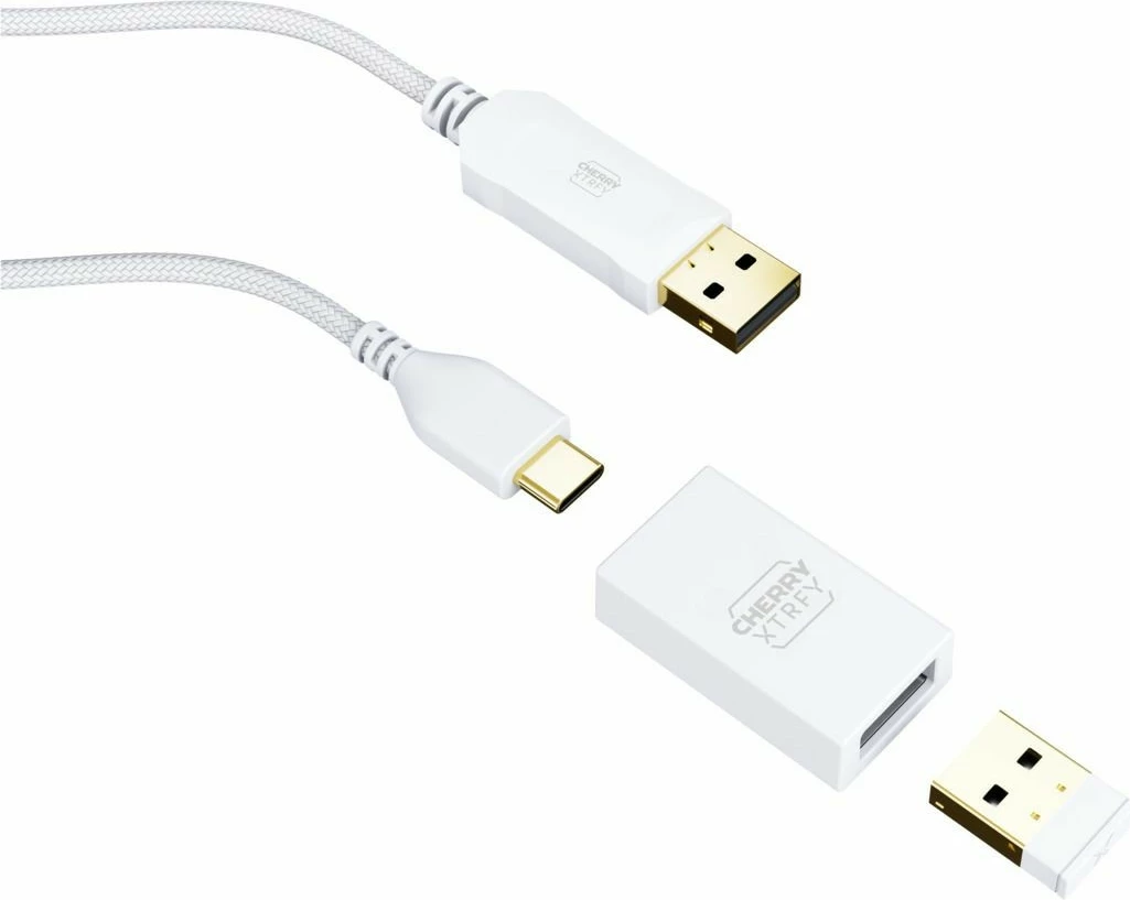 Maus CHERRY XTRFY M64 Wireless, 26000 DPI, Blu, Turquoise, Bardhë