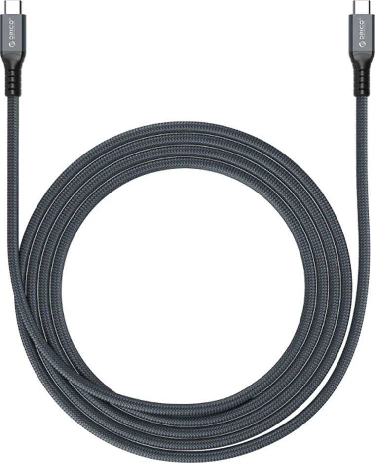 Kabllo Thunderbolt 4 Orico USB-C, 2 m, 40 Gbps, 8K@60Hz, PD 100W, gri