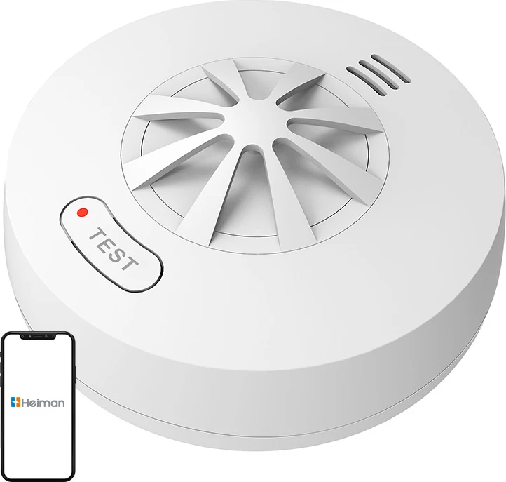 Sensor nxehtësie Heiman HM-5HW, wireless, i bardhë