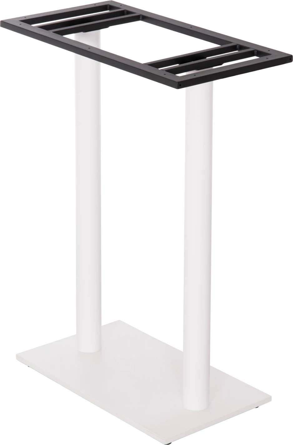 Bazë për tavolinë bar, dy këmbë, metal, ngjyrë e bardhë matte, 80x40x108 cm