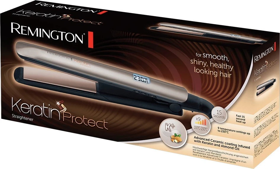 Drejtuese për flokë Remington S854, Keratin Protect, 50W, 1.8m