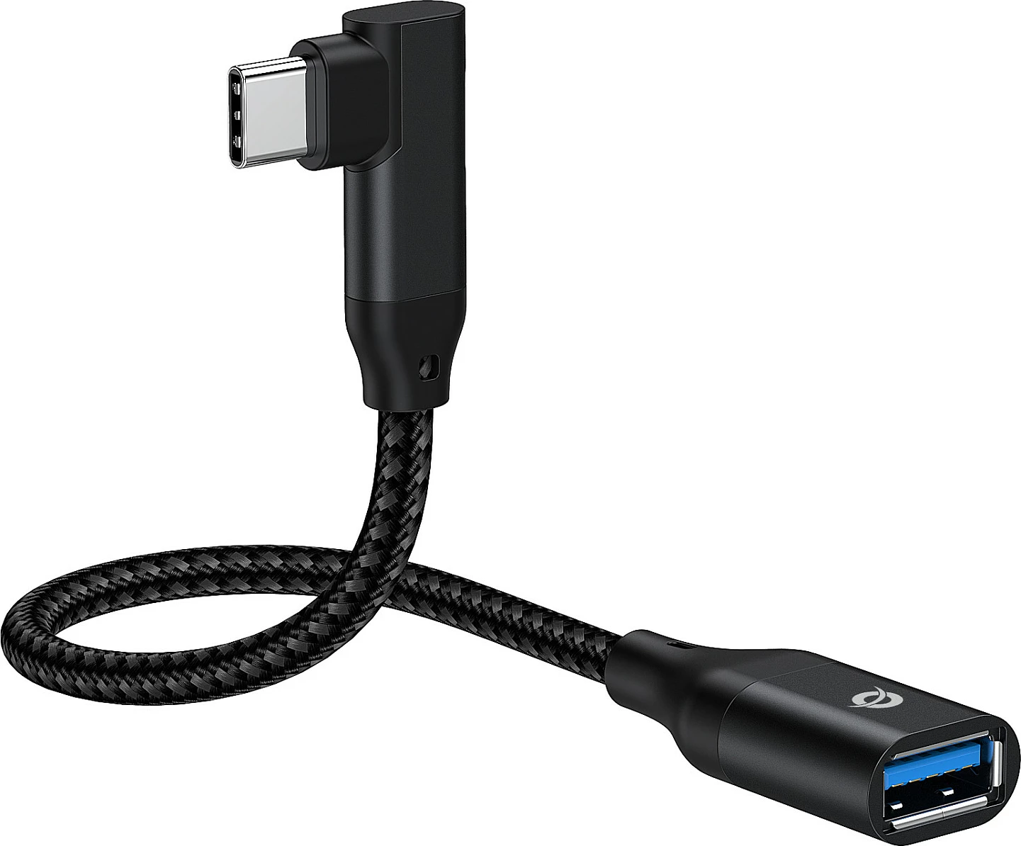 Adapter OTG USB-C në USB-A Conceptronic ABBY19B, USB 3.2 Gen 2, 10Gbps, 90°, i zi
