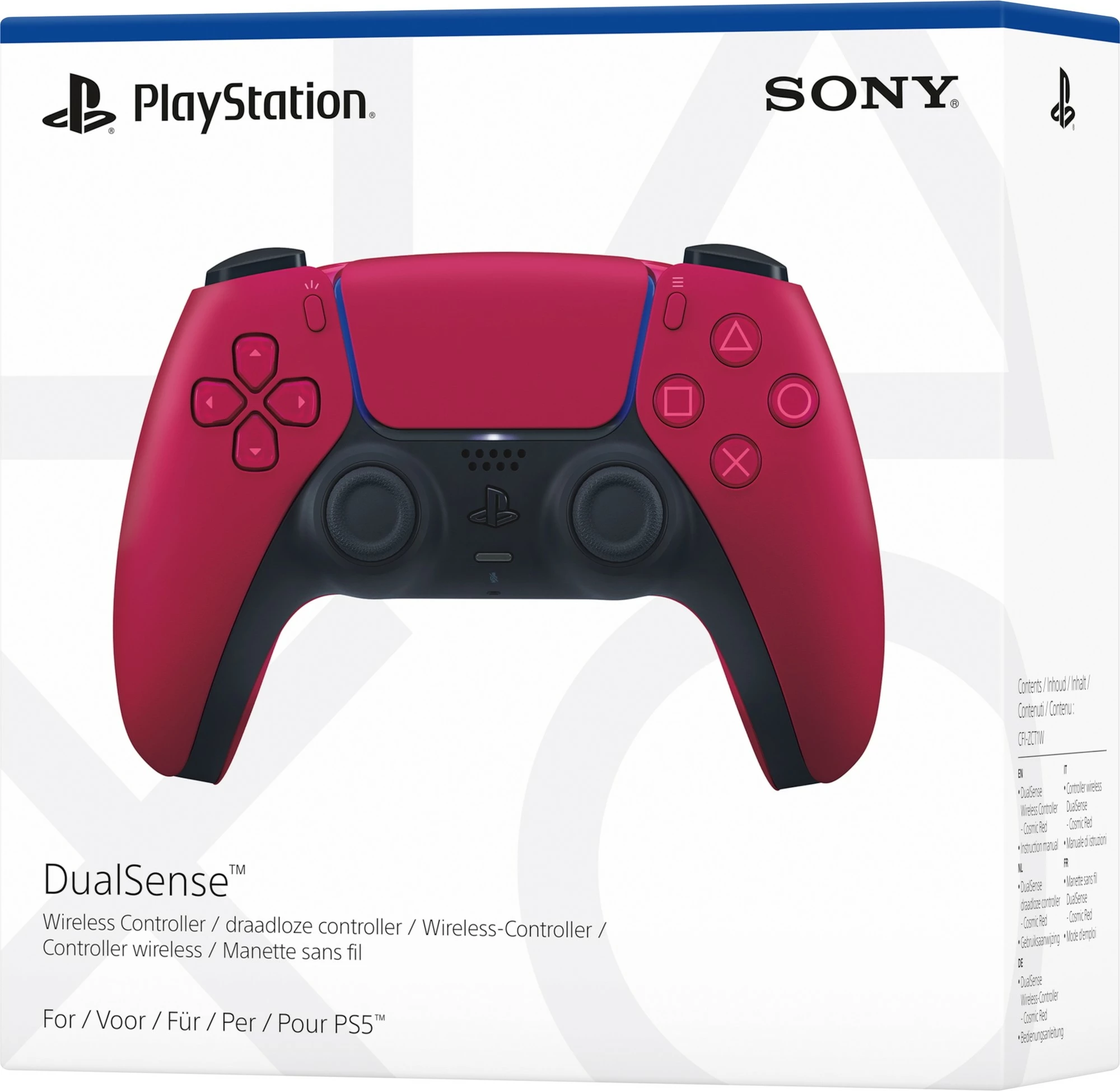 Kontrollues wireless Sony DualSense PS5, Cosmic Red