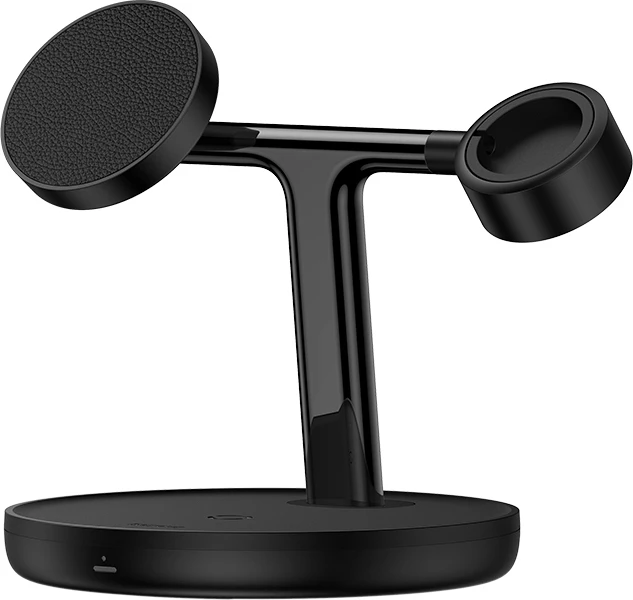 Karikues wireless 3-në-1 Baseus Swan me MagSafe, për iPhone, Apple Watch, AirPods, 1m USB-C, Zi