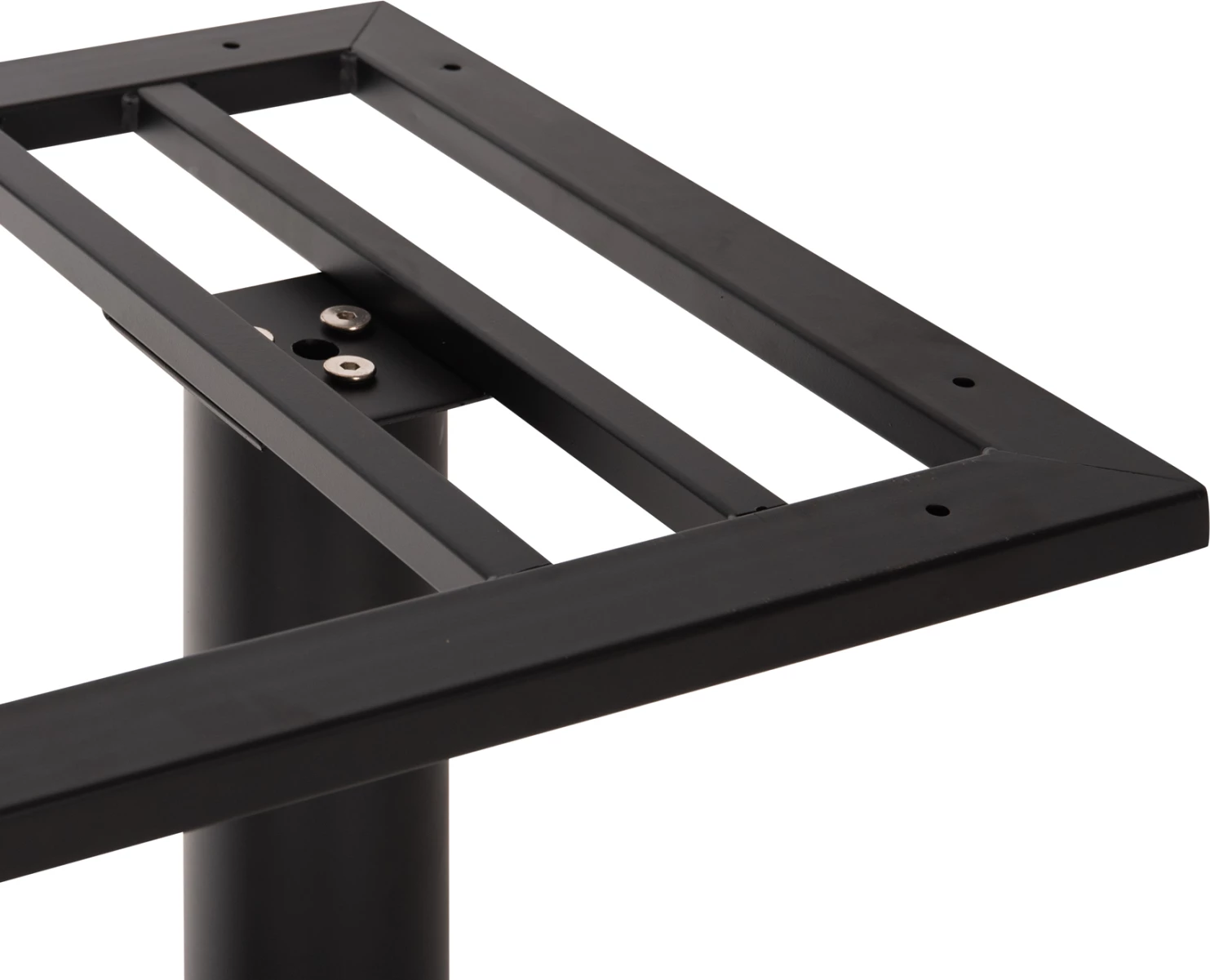 Bazë tavoline për bar, lartësi mesatare, metal i zi mat, 2-shtylla, 40x80x90 cm