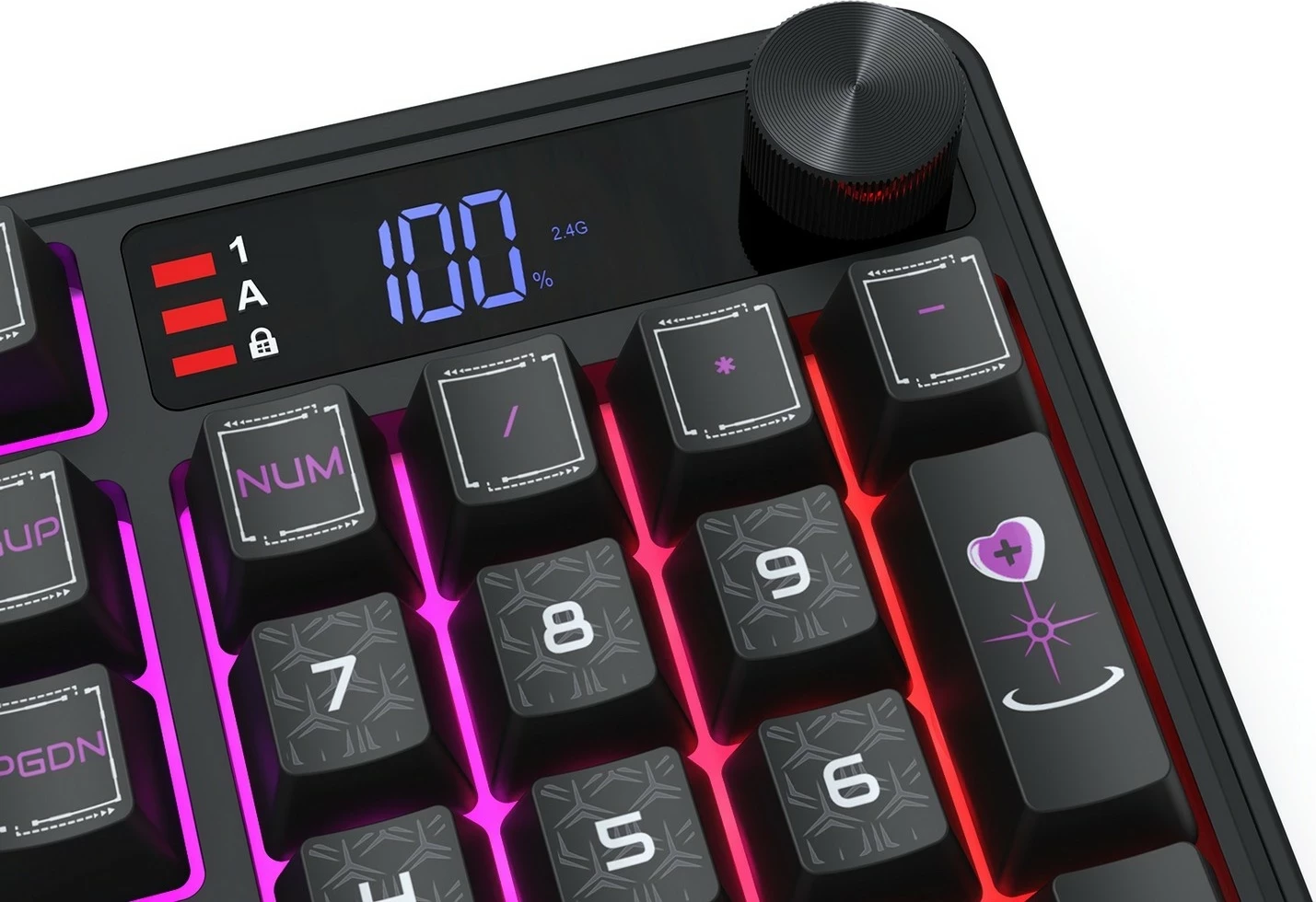 Tastierë gaming Redragon Volcano K526BP-PRO, RGB, wireless/wired, black