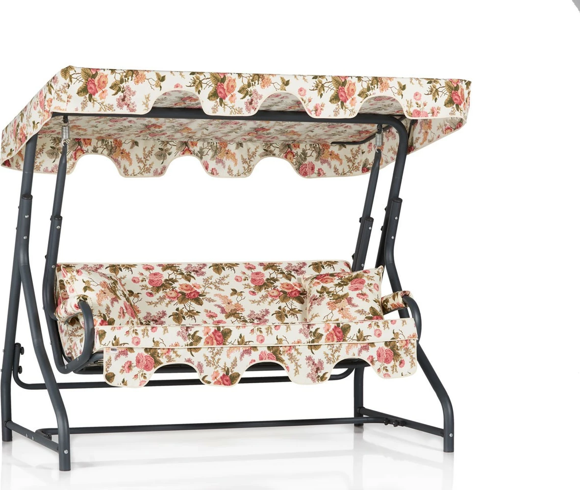 Karrige lëkundëse treshe për kopsht, Ruta 10, shumëngjyrëshe