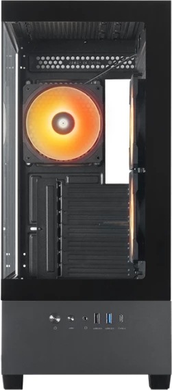 Kasë CHIEFTEC VISTA GT-01B-OP ATX Midi Tower, tempered glass, 3x 120mm A-RGB fan, USB-C/USB 3.0, e zezë