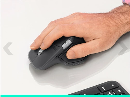 Maus Logitech MX Master 4 for Business, pa kabllo RF + Bluetooth, 8000 DPI, Logi Bolt, grafit