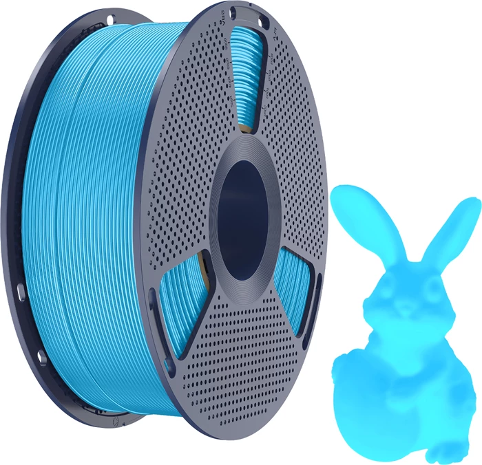 Filament 3D PLA Sunlu PLA Glow TB 1.75 mm 1 kg Glow in the Dark, blu