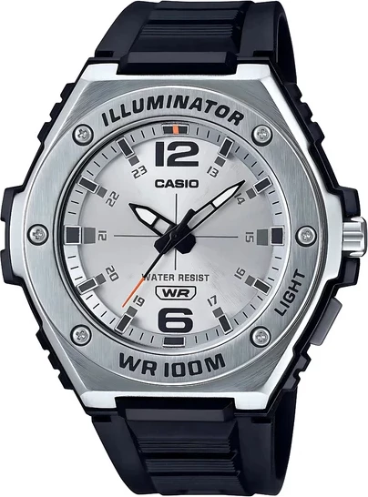 Orë dore Casio MWA-100H-7AV, e argjendtë/bardhë