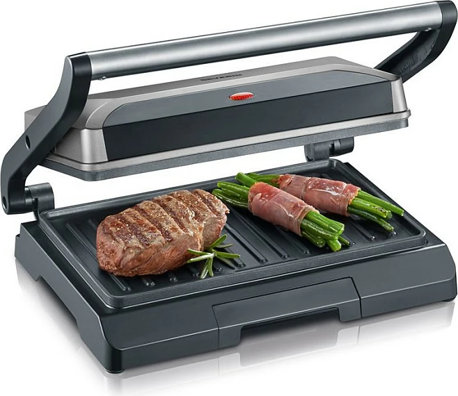 Grill elektrik Severin KG 2394, 800W, inoks, zi/gri