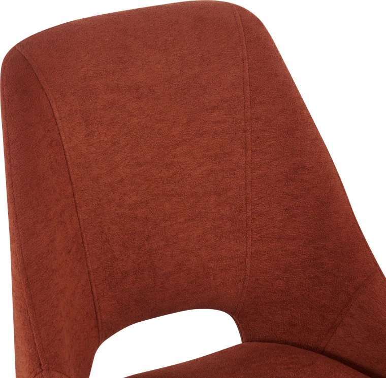 Karrige Initiate, set prej 2 copash, material stof terrakote, këmbë metalike të zeza, 48x57x85cm